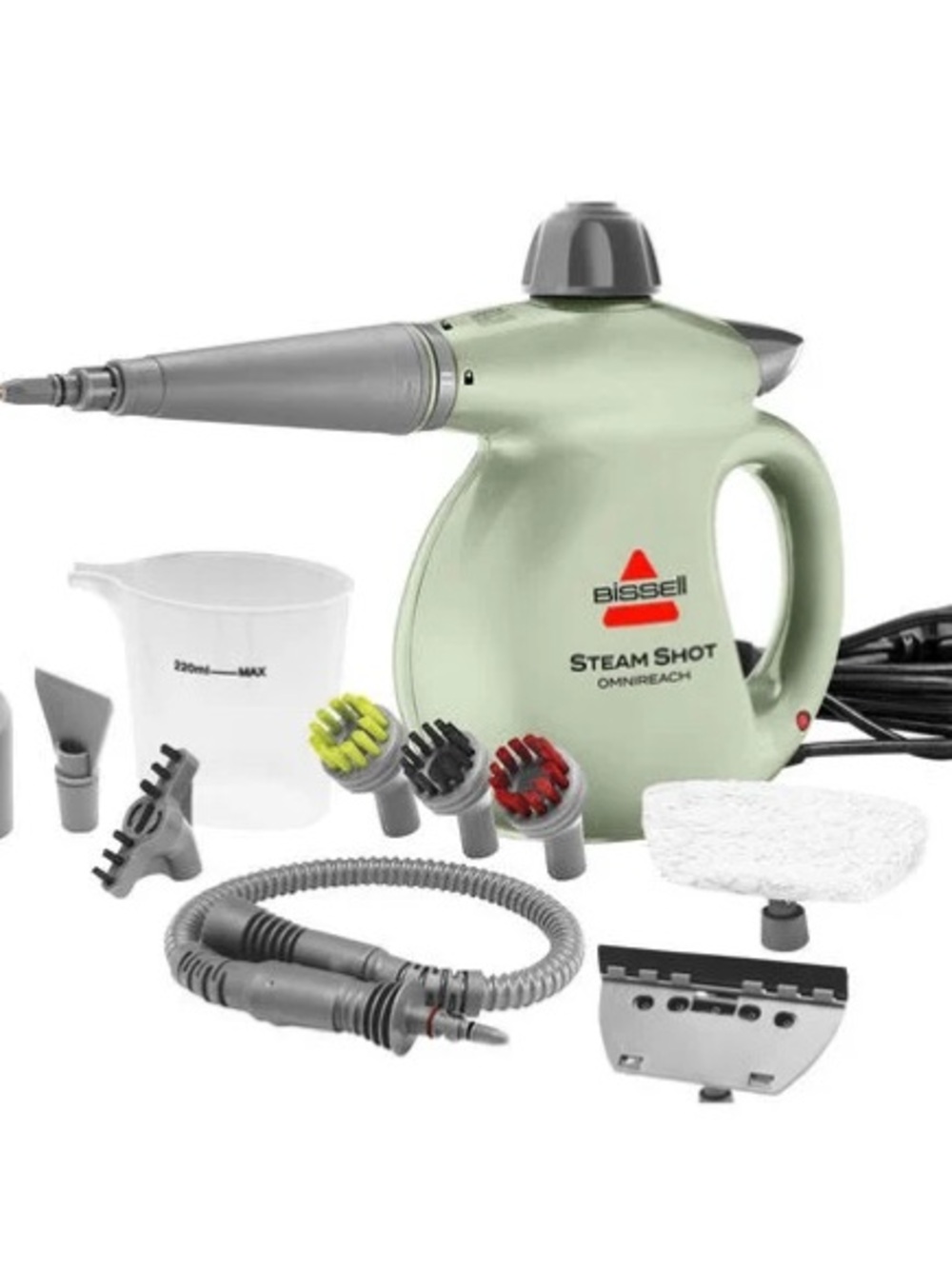 Bissell SteamShot Handheld Steam Cleaner in Light Green with Gray Accents
